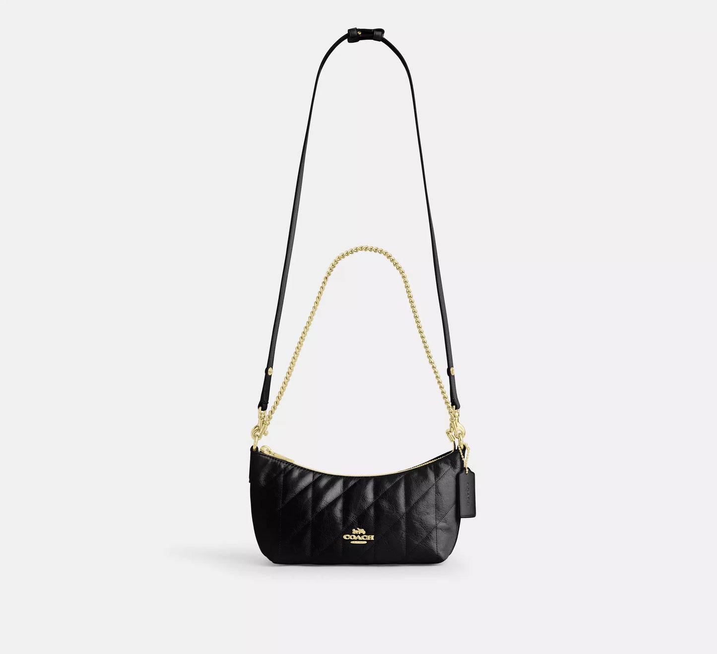 Caitlin Shoulder Bag With Quilting Black Coach