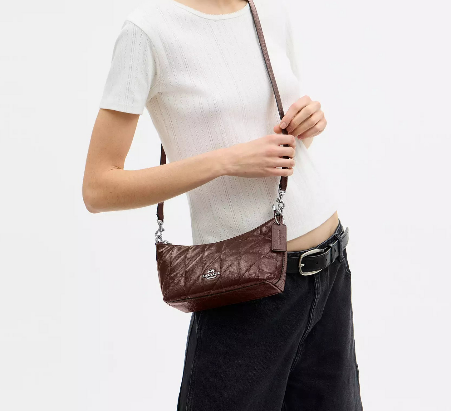 Caitlin Shoulder Bag With Quilting Maple Coach