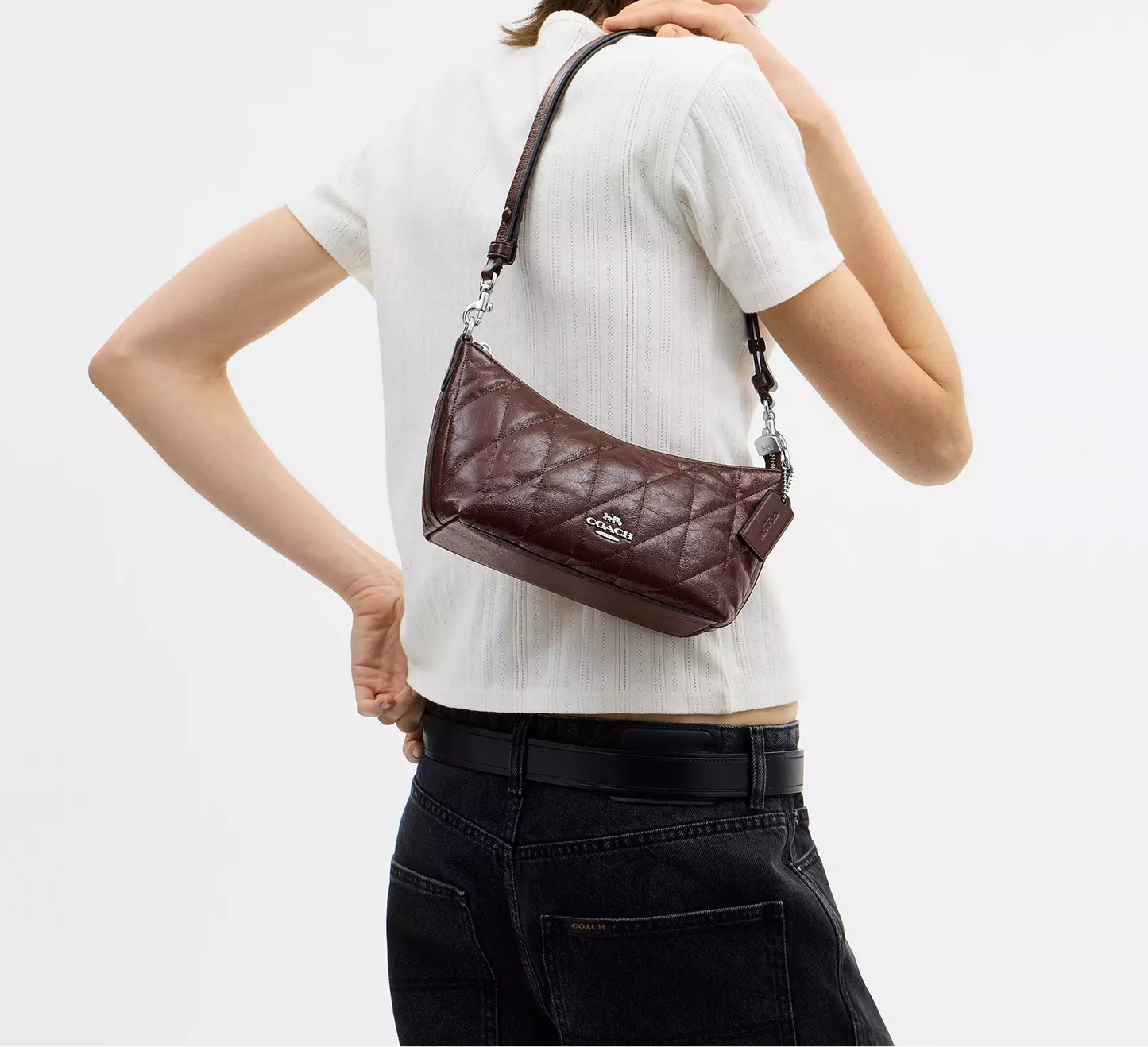 Caitlin Shoulder Bag With Quilting Maple Coach