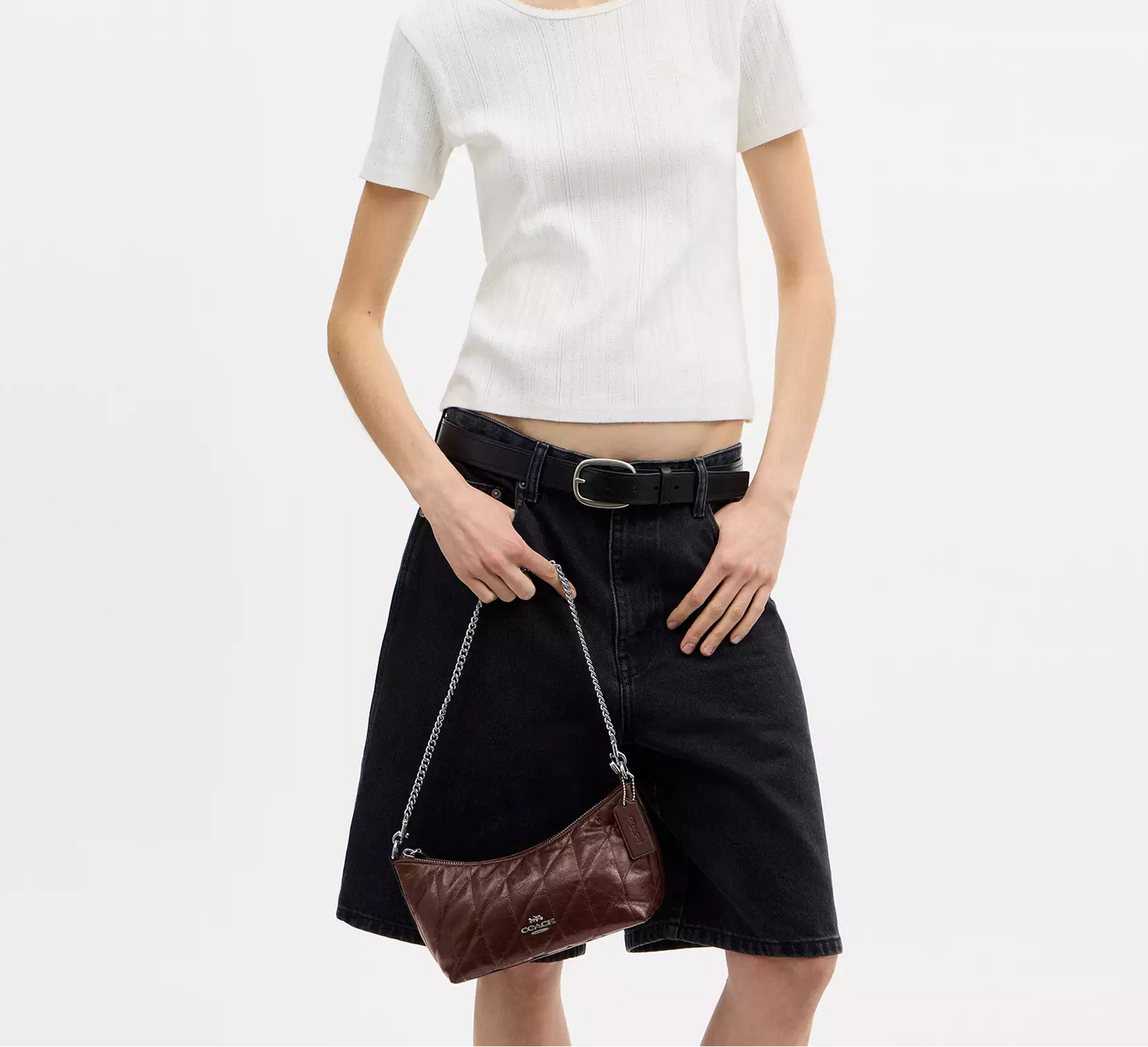 Caitlin Shoulder Bag With Quilting Maple Coach