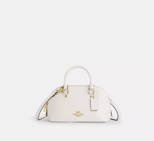 Lara Mini Satchel Bag Chalk Coach