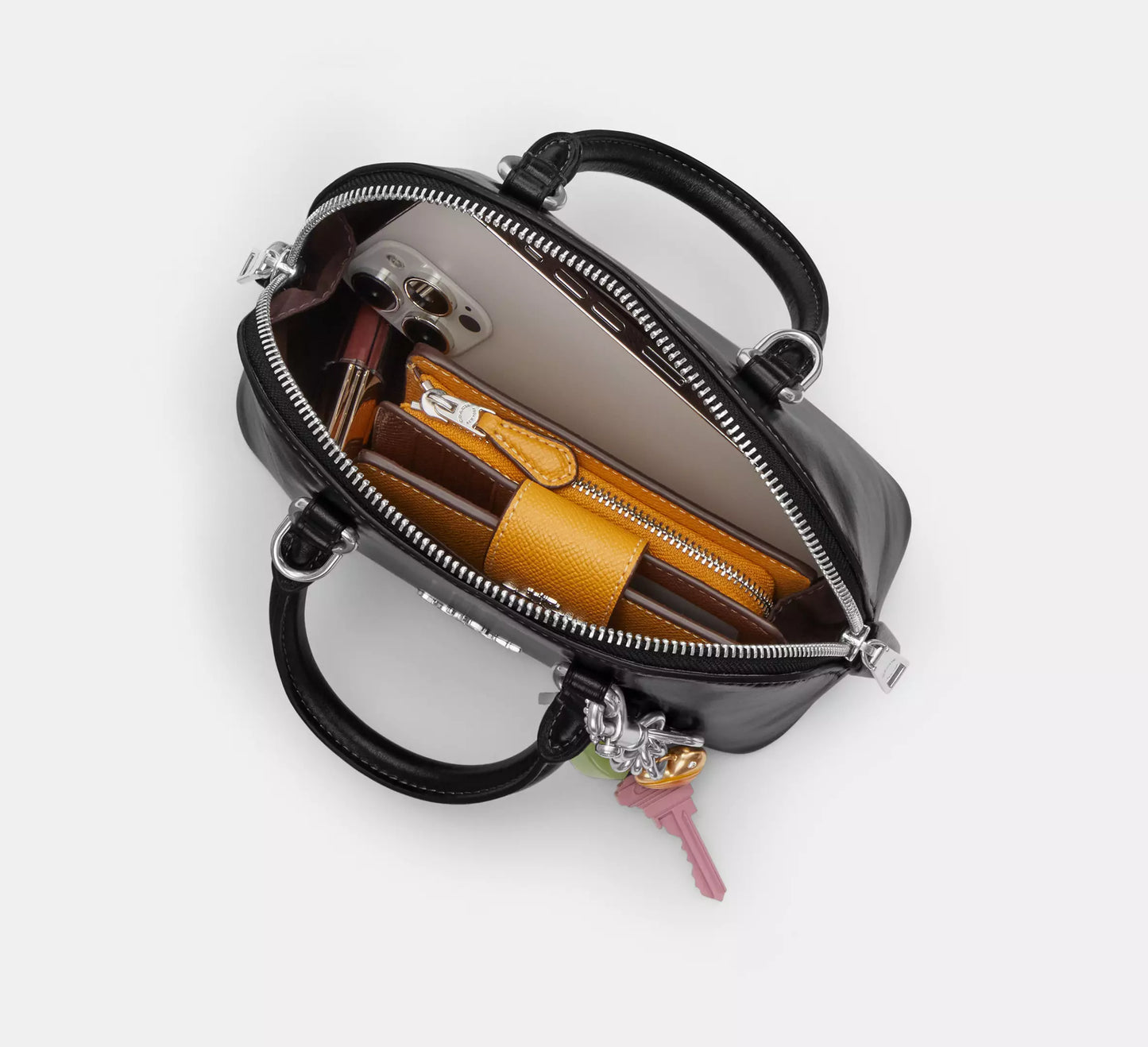 Lara Mini Satchel Bag Black Coach