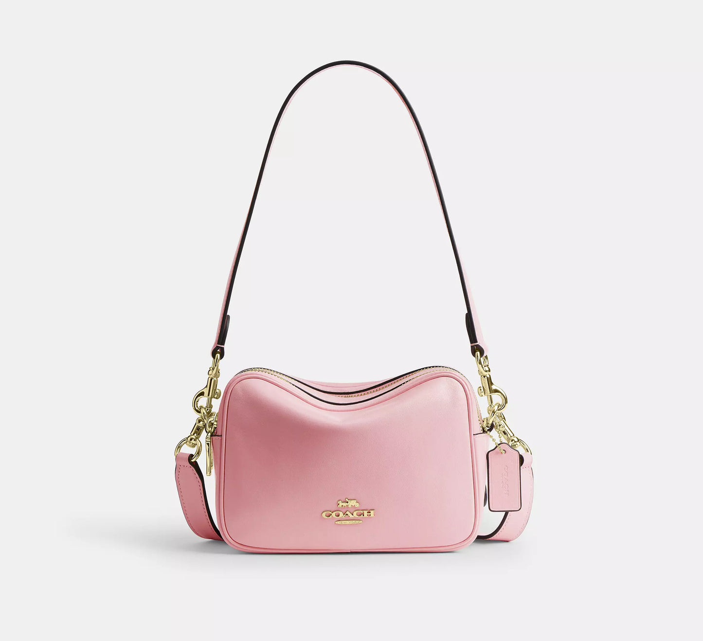 Mini Carey Crossbody Bag In Signature Canvas Soft Pink Coach