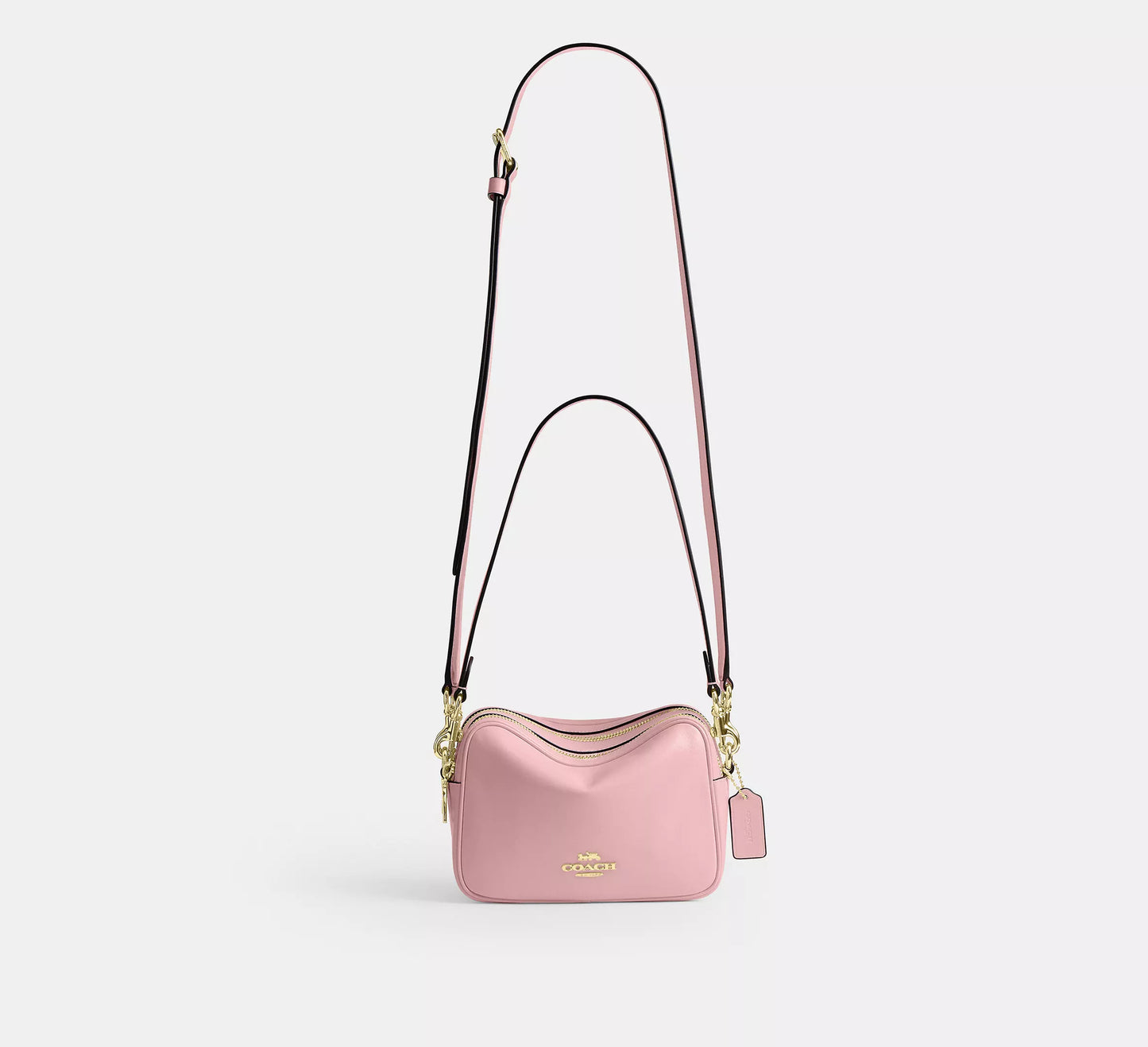 Mini Carey Crossbody Bag In Signature Canvas Soft Pink Coach