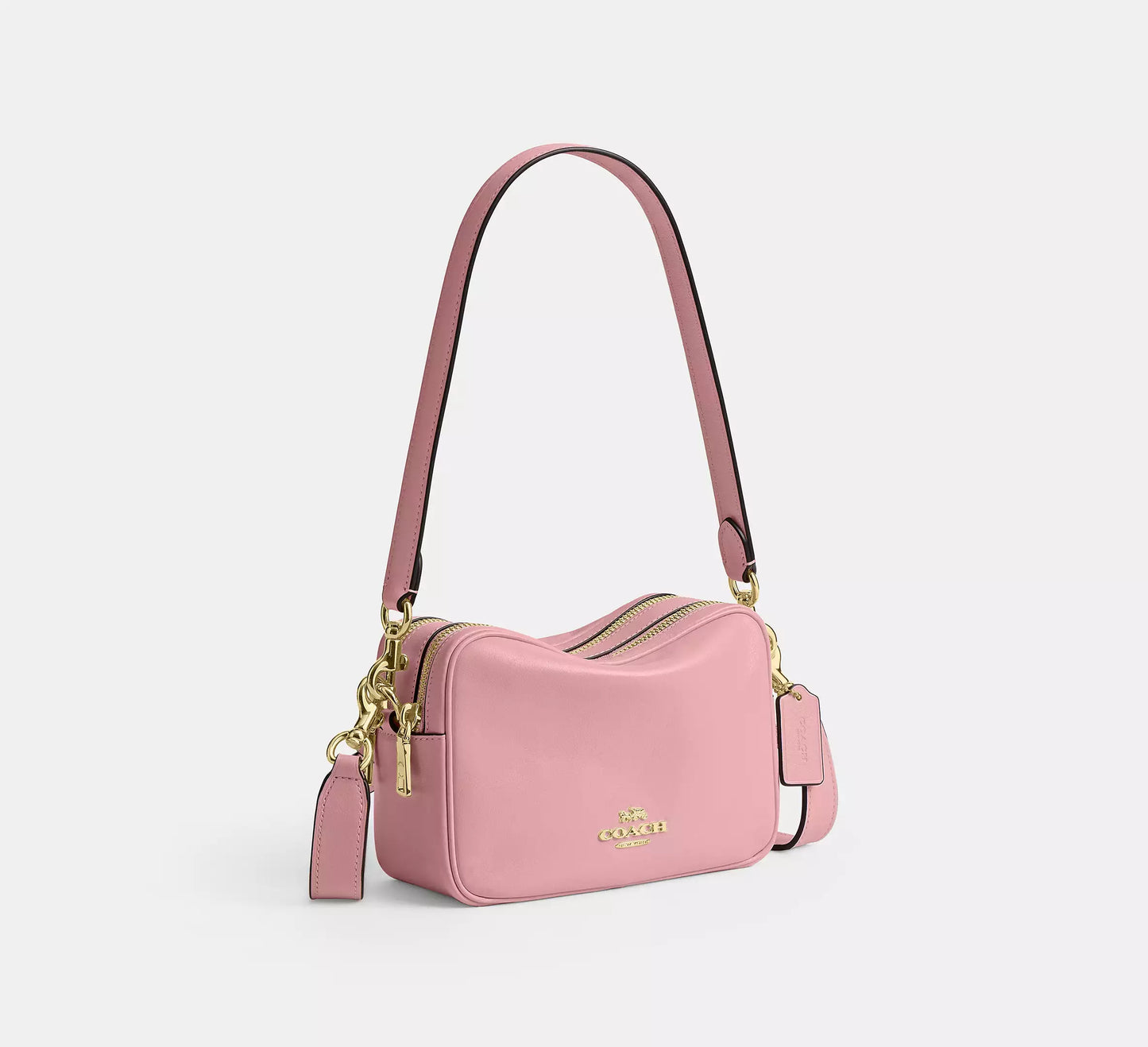 Mini Carey Crossbody Bag In Signature Canvas Soft Pink Coach