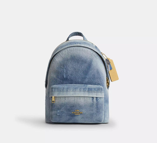 Taylor Small Backpack In Loved Denim Coach