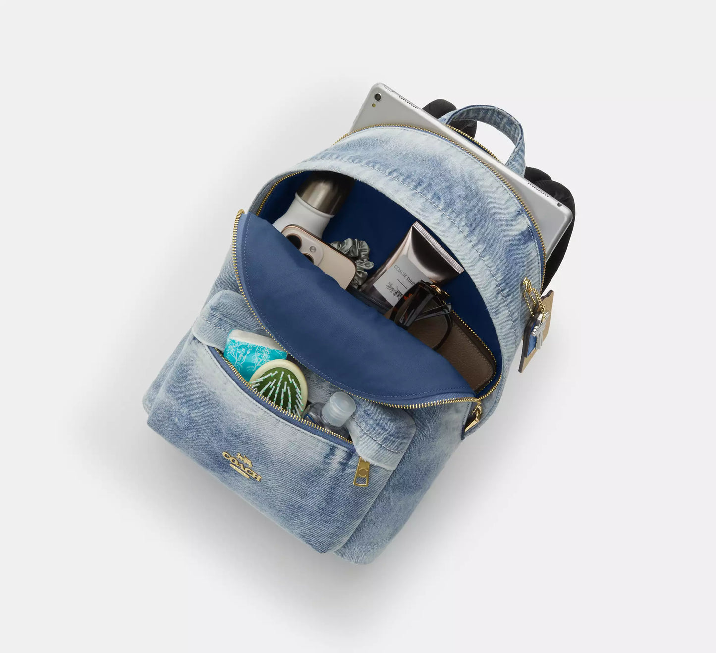 Taylor Small Backpack In Loved Denim Coach