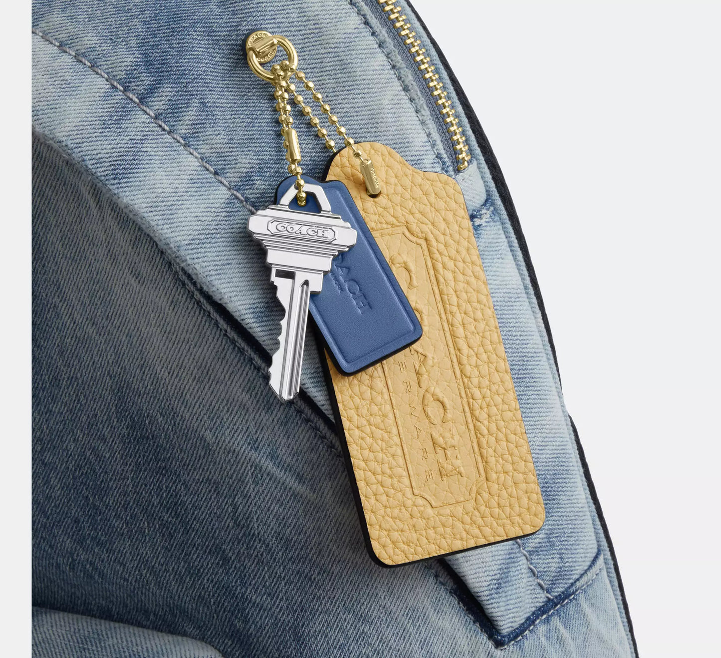 Taylor Small Backpack In Loved Denim Coach