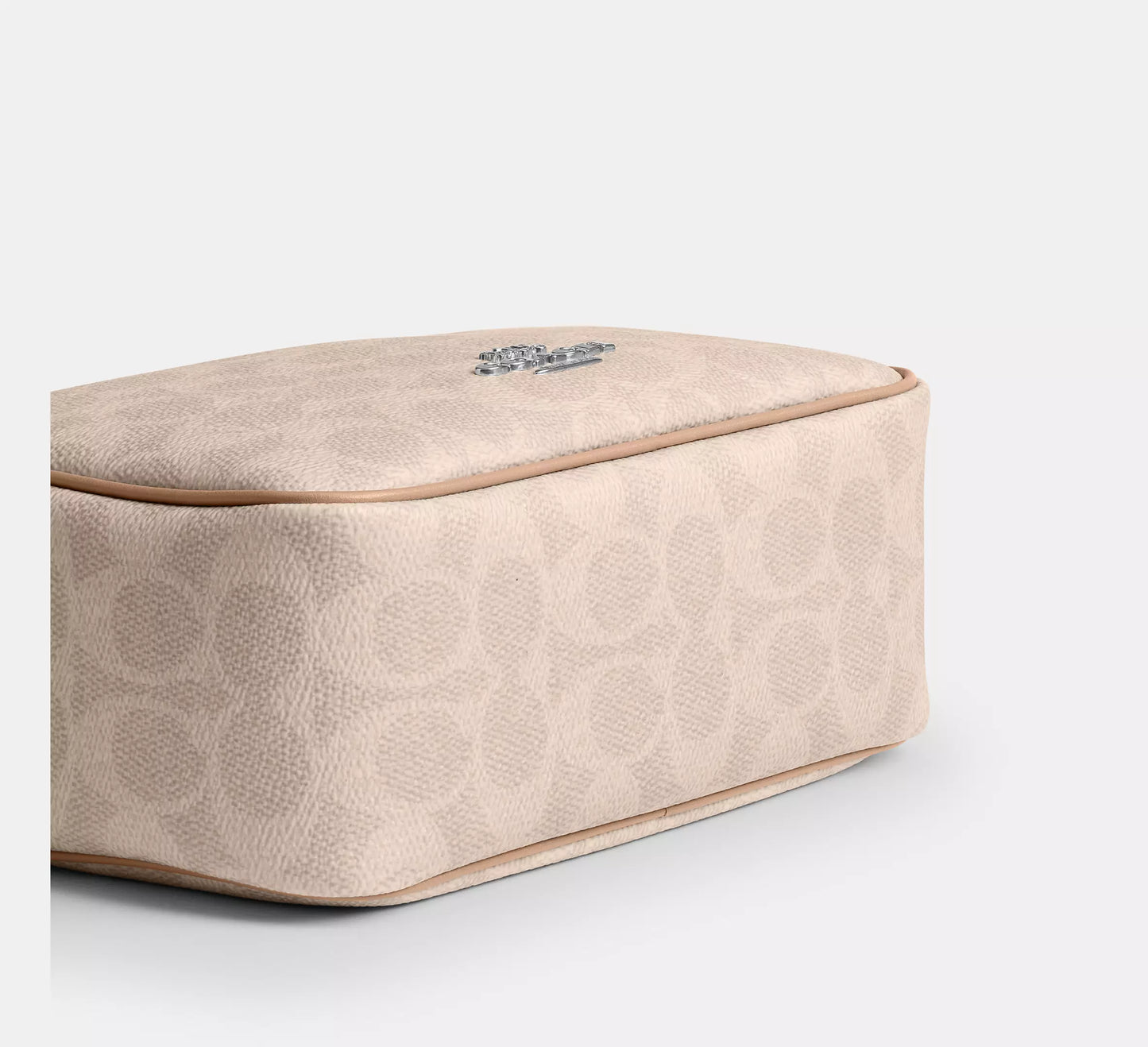 Mini Carey Crossbody Bag In Signature Canvas Taupe Coach