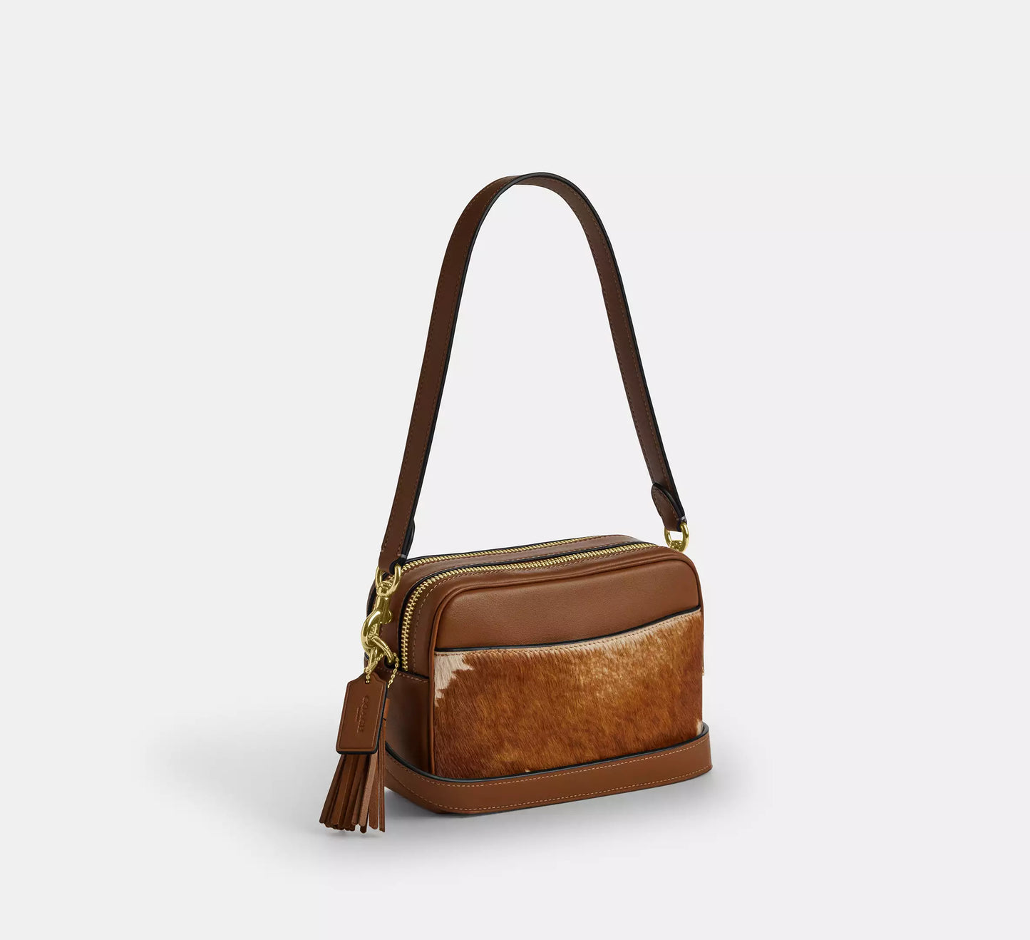 Mini Carey Crossbody Bag In Haircalf With Cow Print Coach