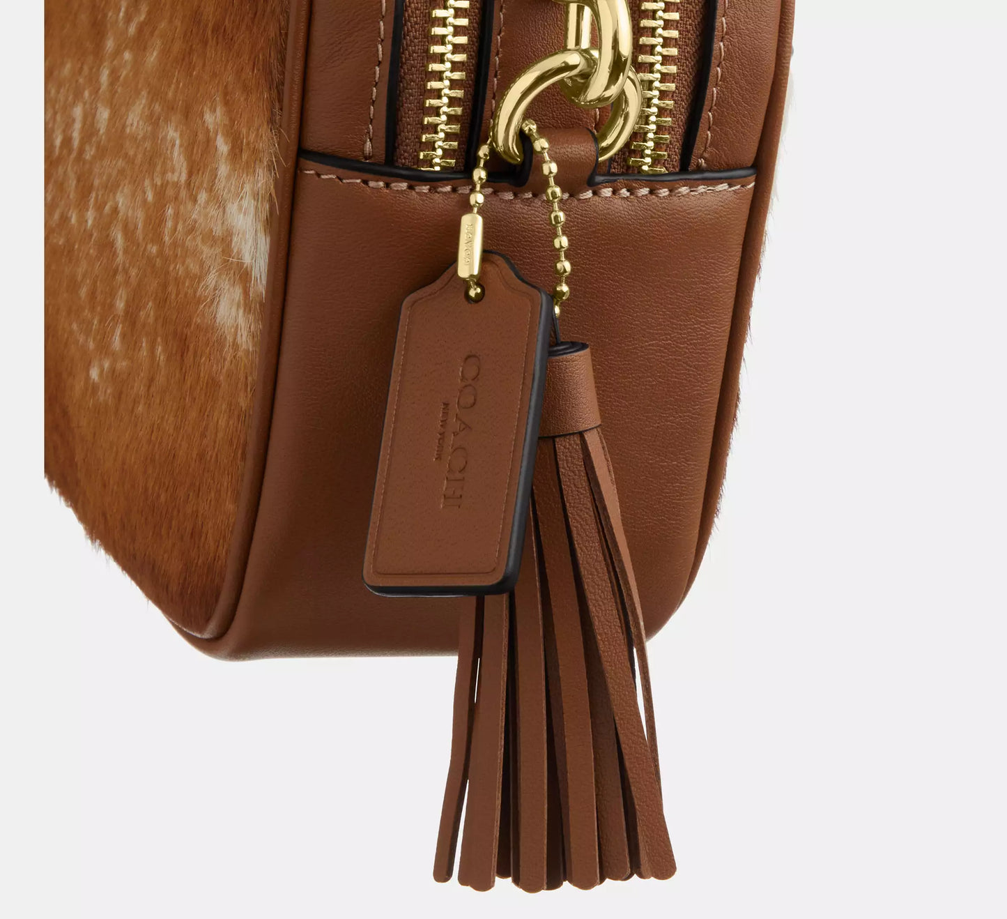 Mini Carey Crossbody Bag In Haircalf With Cow Print Coach