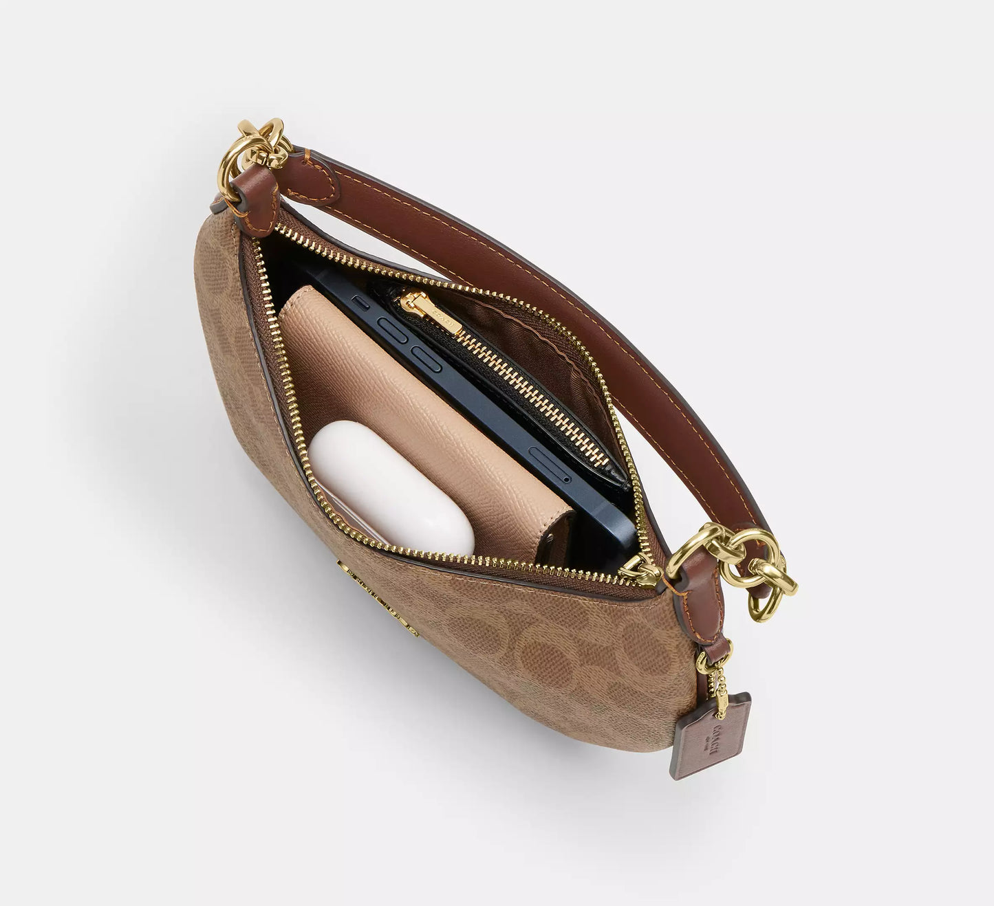 Mini Payton Bag In Signature Tan Canvas Coach