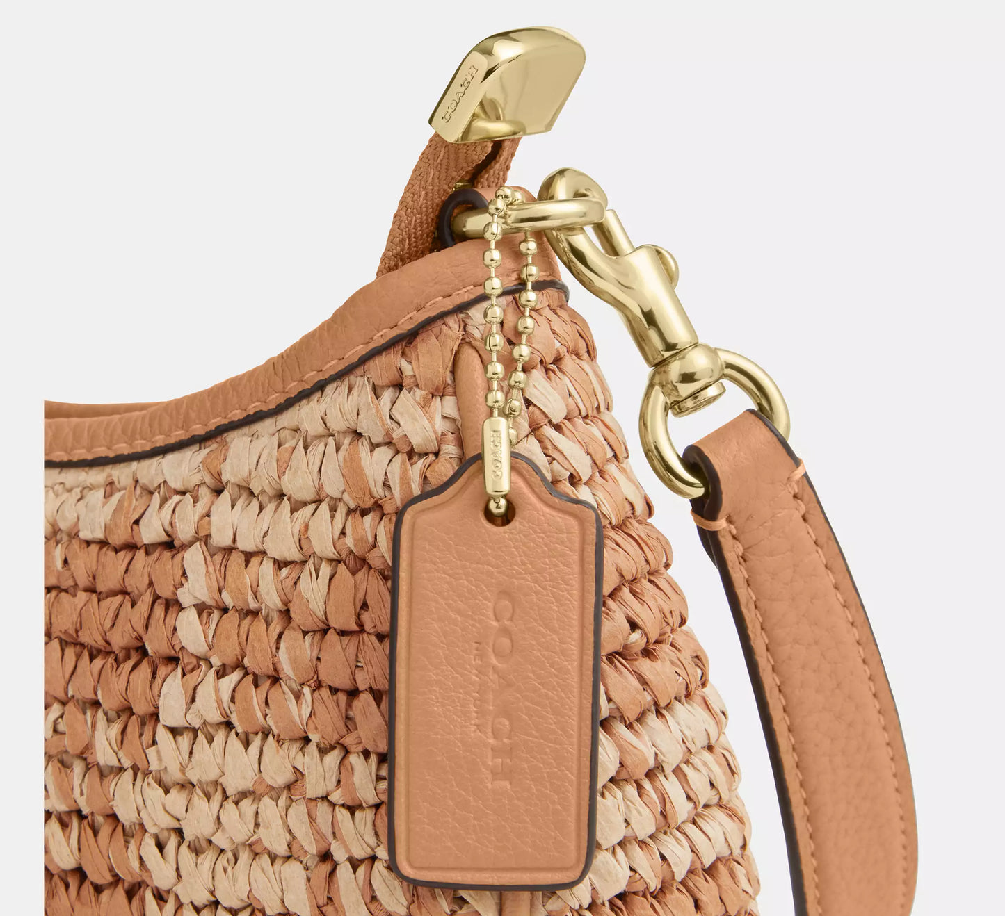 Teri Mini Crossbody Bag With Gingham Print Straw Coach