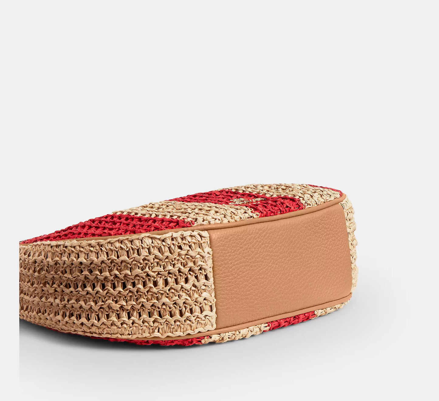 Emily Shoulder Bag Straw With Charm Canvas Coach