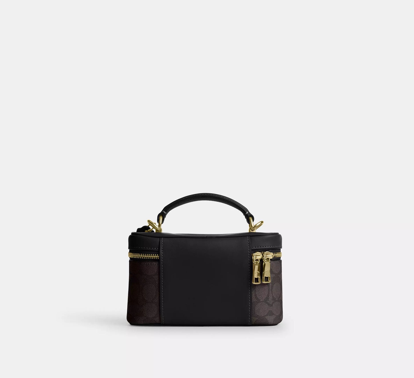 Rainer Crossbody Bag 18 In Signature Canvas Walnut Black Coach