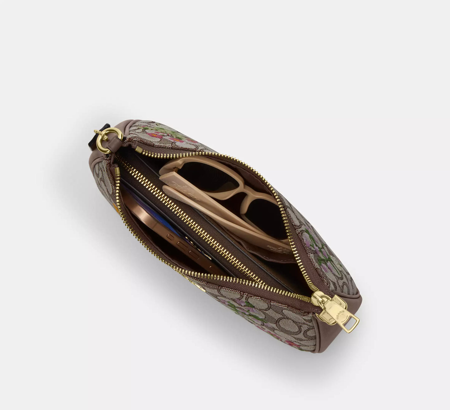 Teri Shoulder Bag In Signature Jacquard With Floral Embroidery Coach