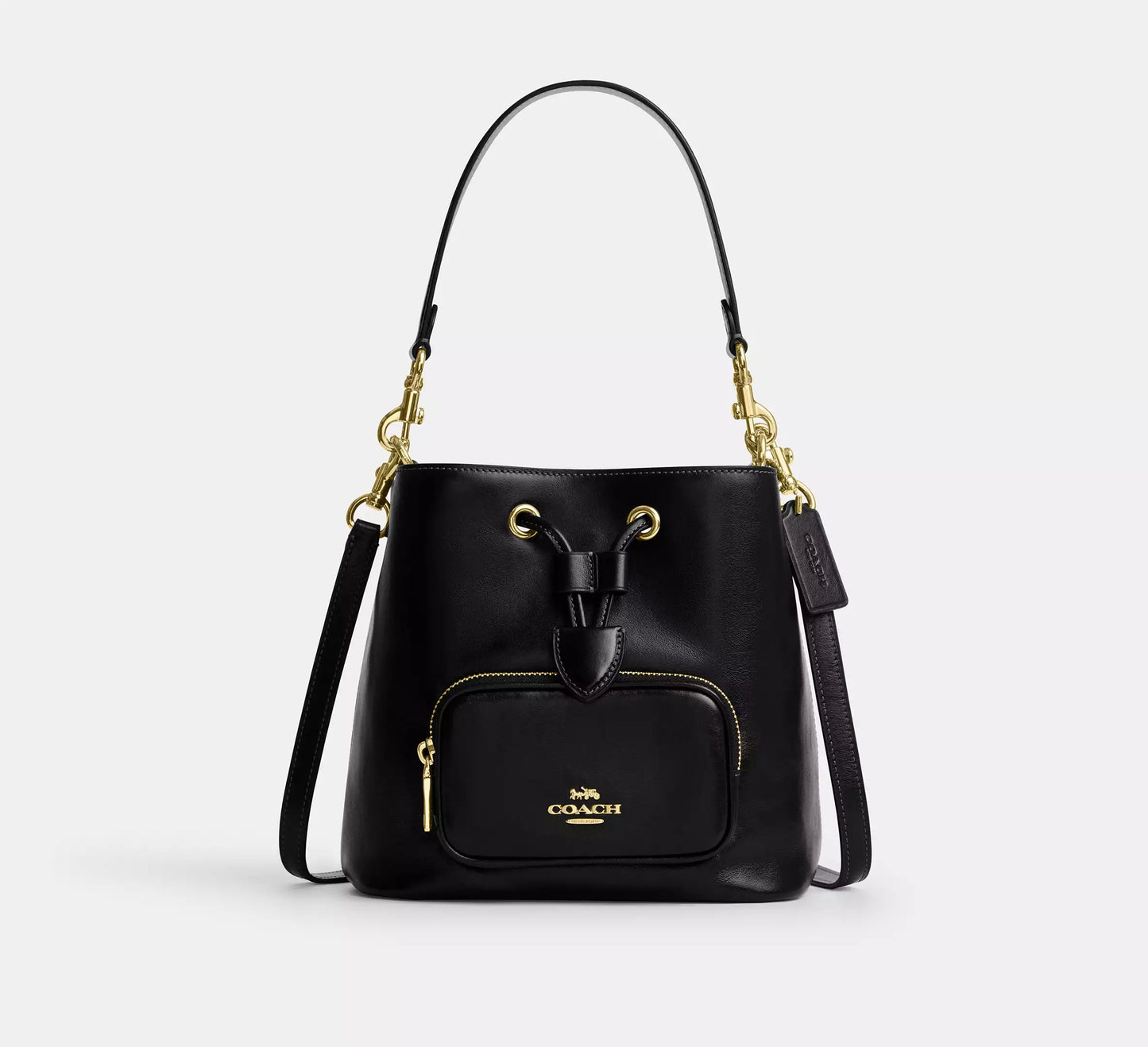Rowan Bucket Bag With Pocket Black Coach