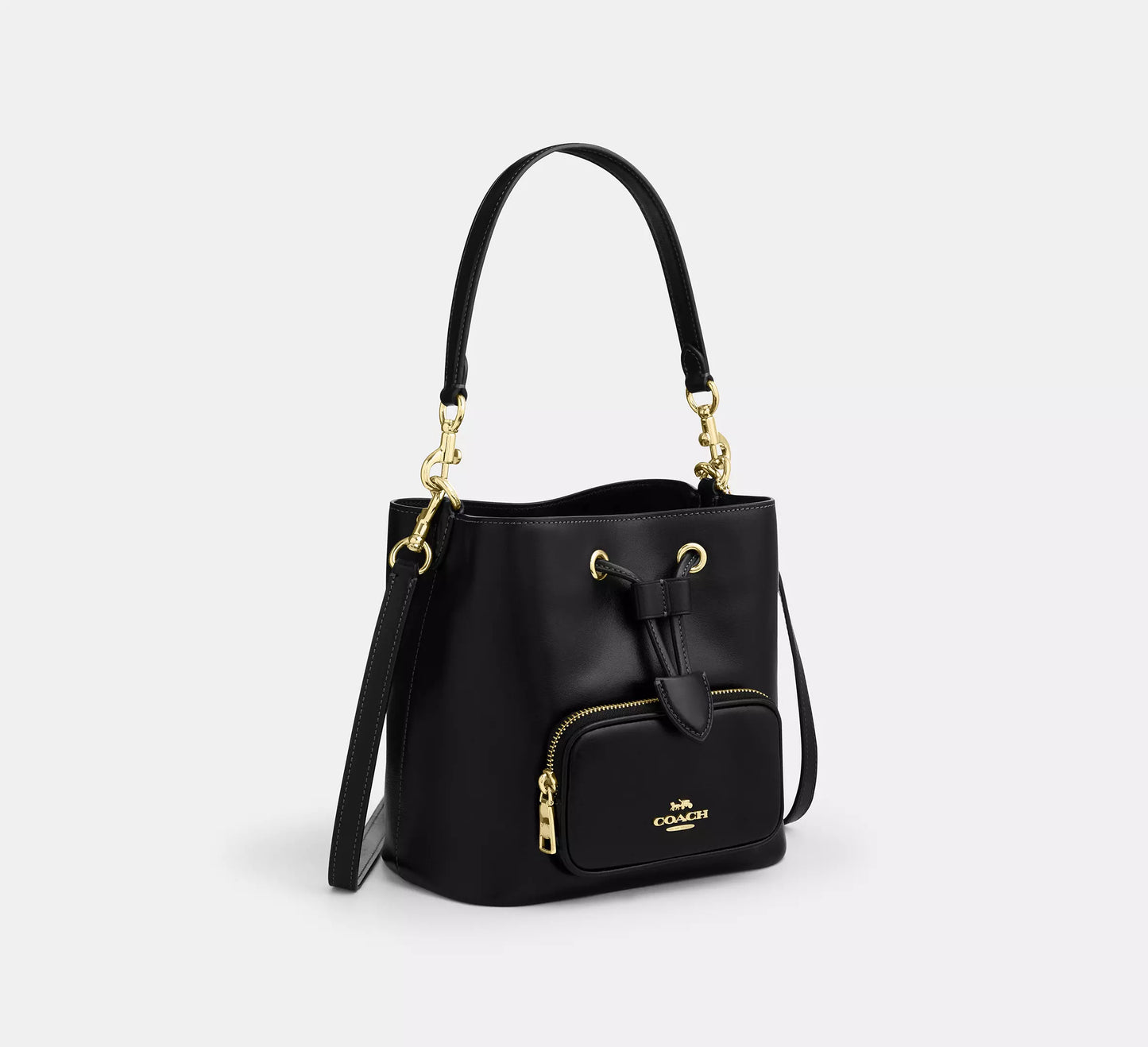 Rowan Bucket Bag With Pocket Black Coach