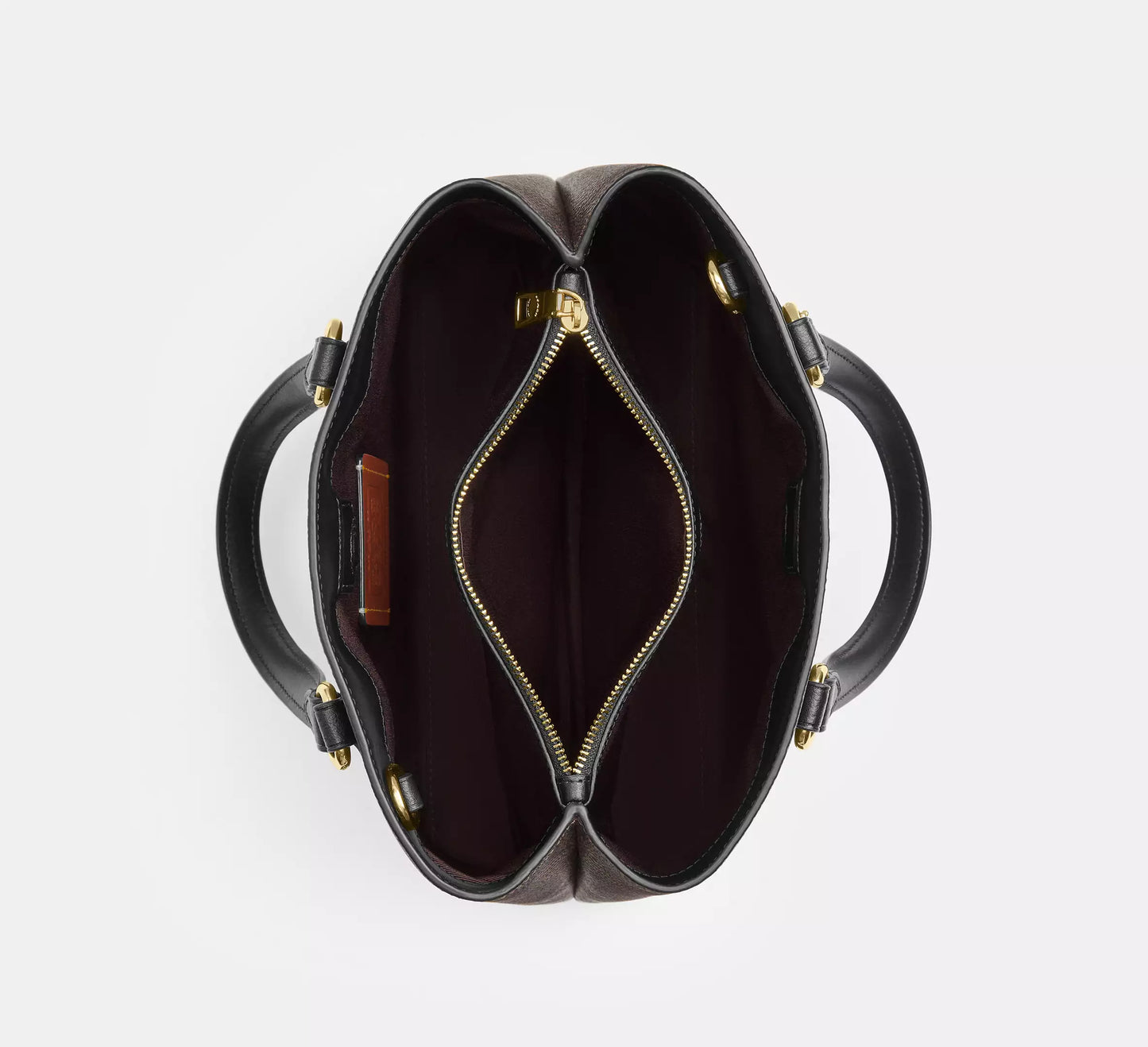 Station Carryall Bag In Signature Canvas Walnut Black Coach