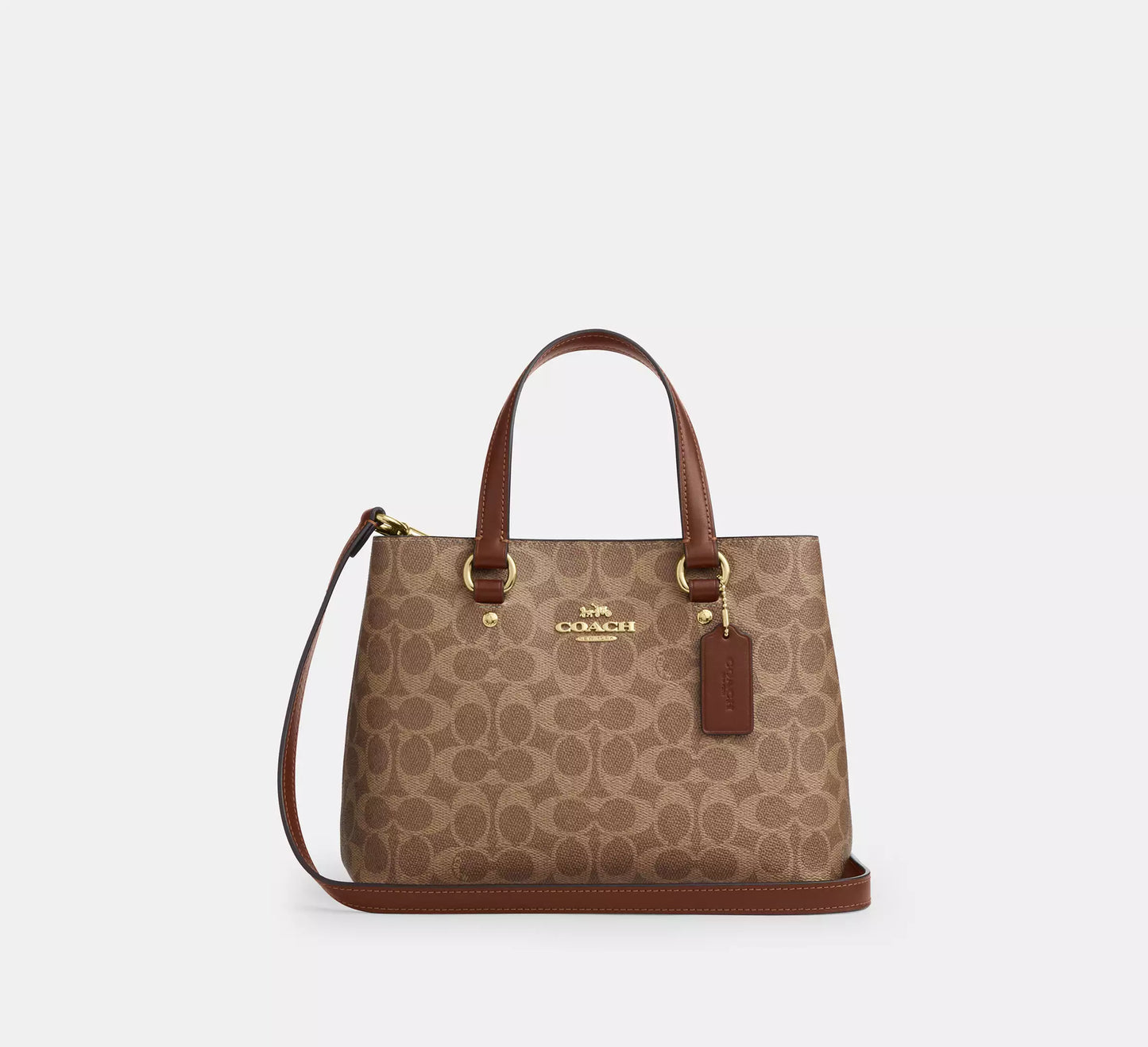 Station Carryall Bag In Signature Canvas Tan Brown Coach