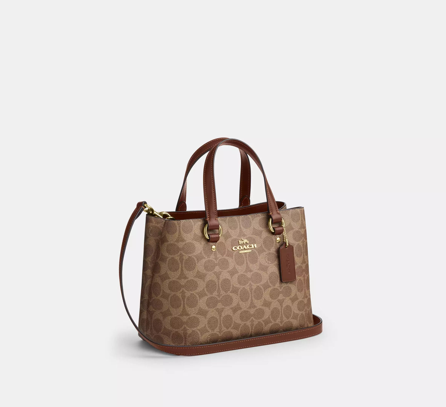 Station Carryall Bag In Signature Canvas Tan Brown Coach