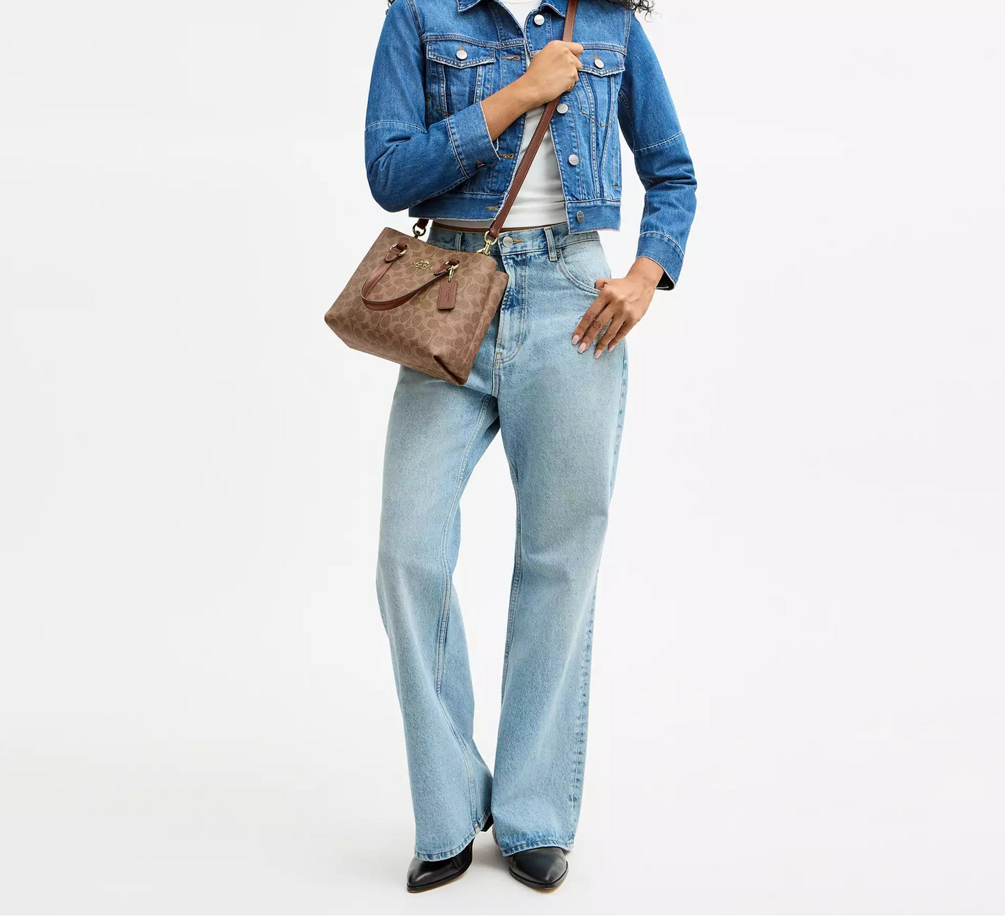 Station Carryall Bag In Signature Canvas Tan Brown Coach