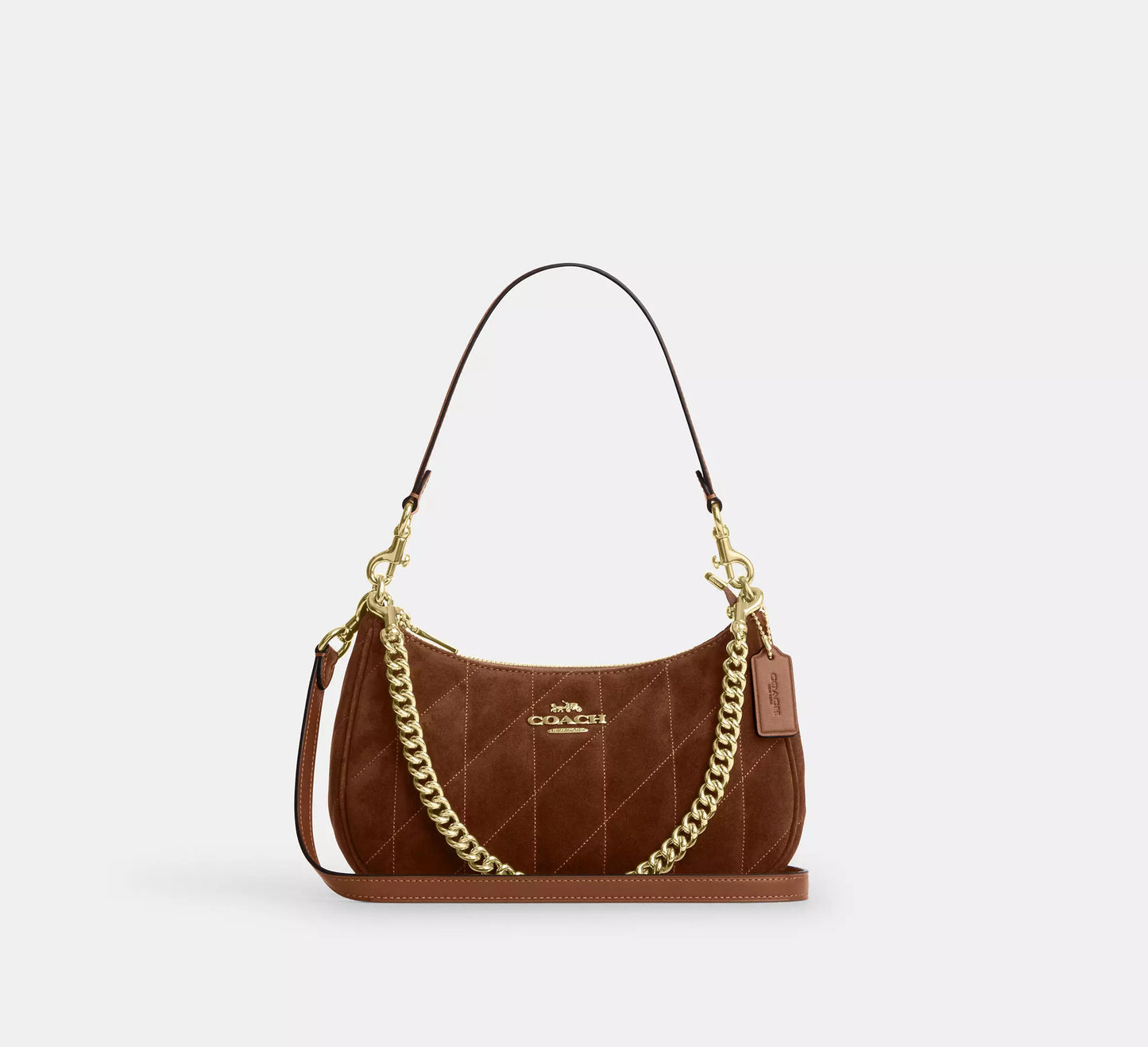 Teri Shoulder Bag With Quilting Suede Coach