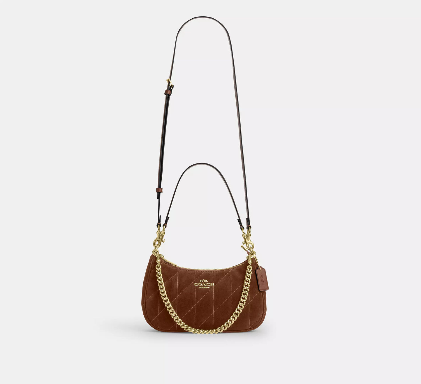 Teri Shoulder Bag With Quilting Suede Coach