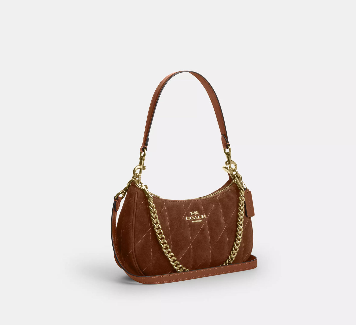 Teri Shoulder Bag With Quilting Suede Coach
