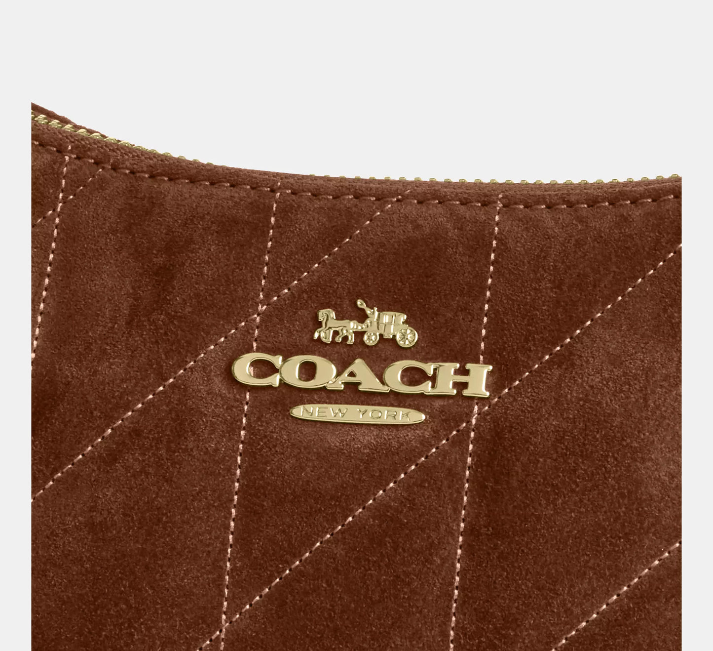 Teri Shoulder Bag With Quilting Suede Coach