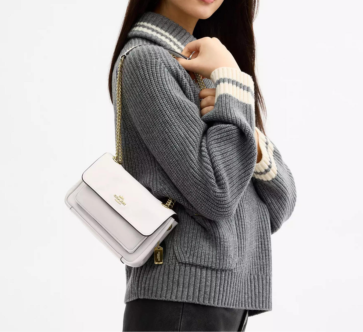 Elodie Crossbody Bag 18 Chalk Coach