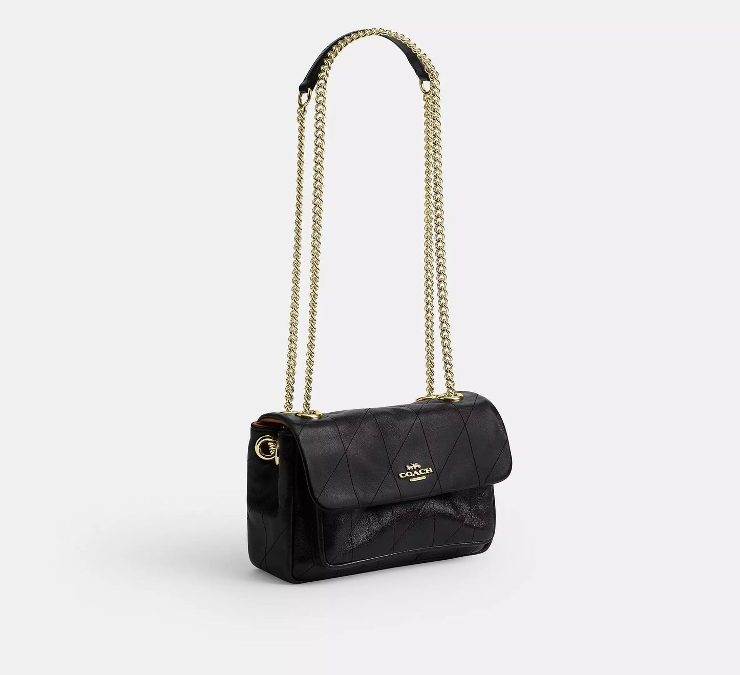Elodie Crossbody Bag 18 With Quilting Black Coach
