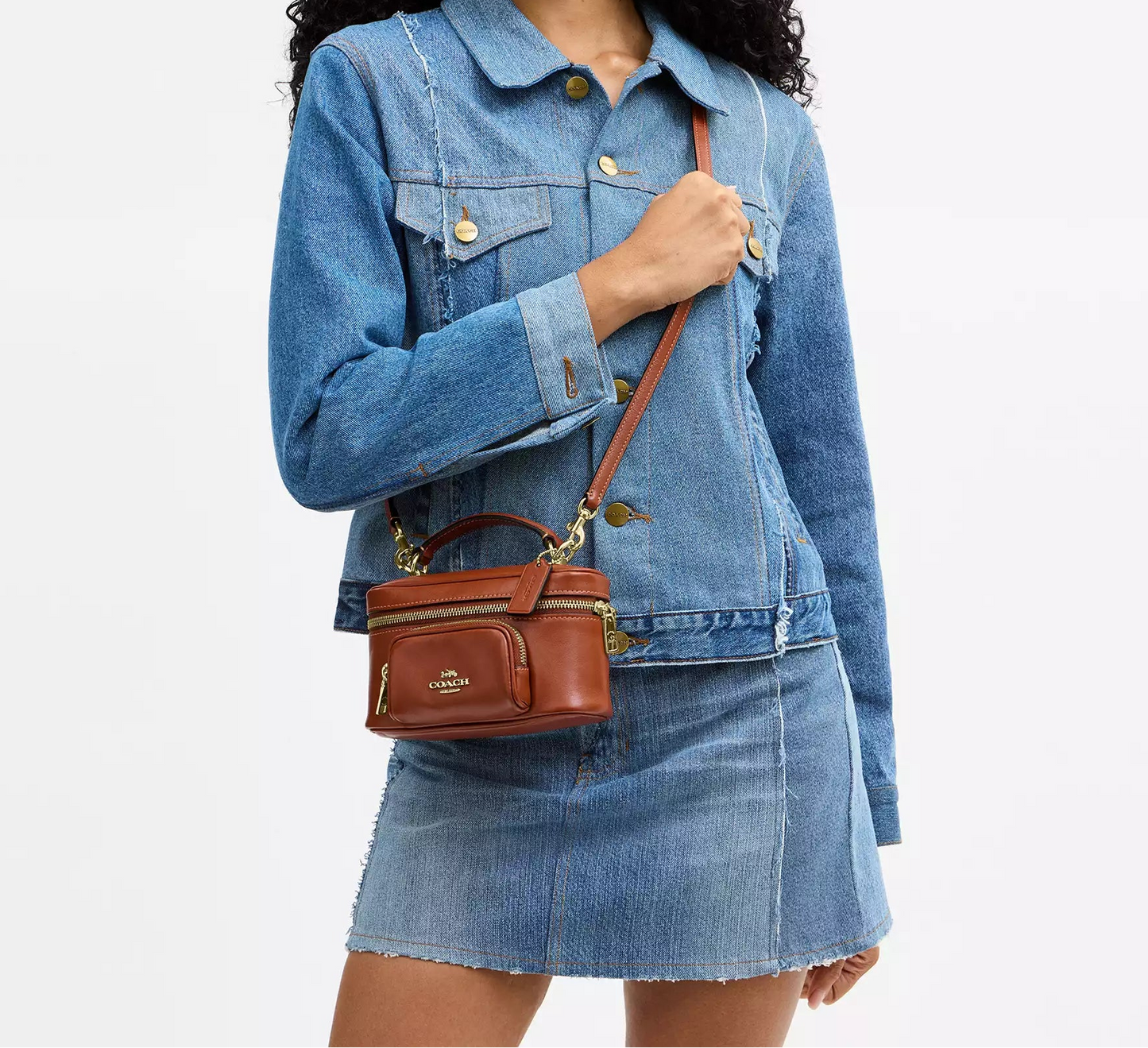 Rainer Crossbody Bag 18 With Pocket Cinnamon Coach