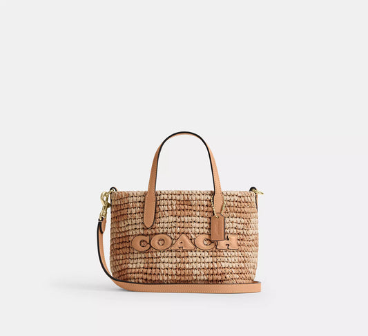 City Mini Tote Bag With Gingham Print Coach