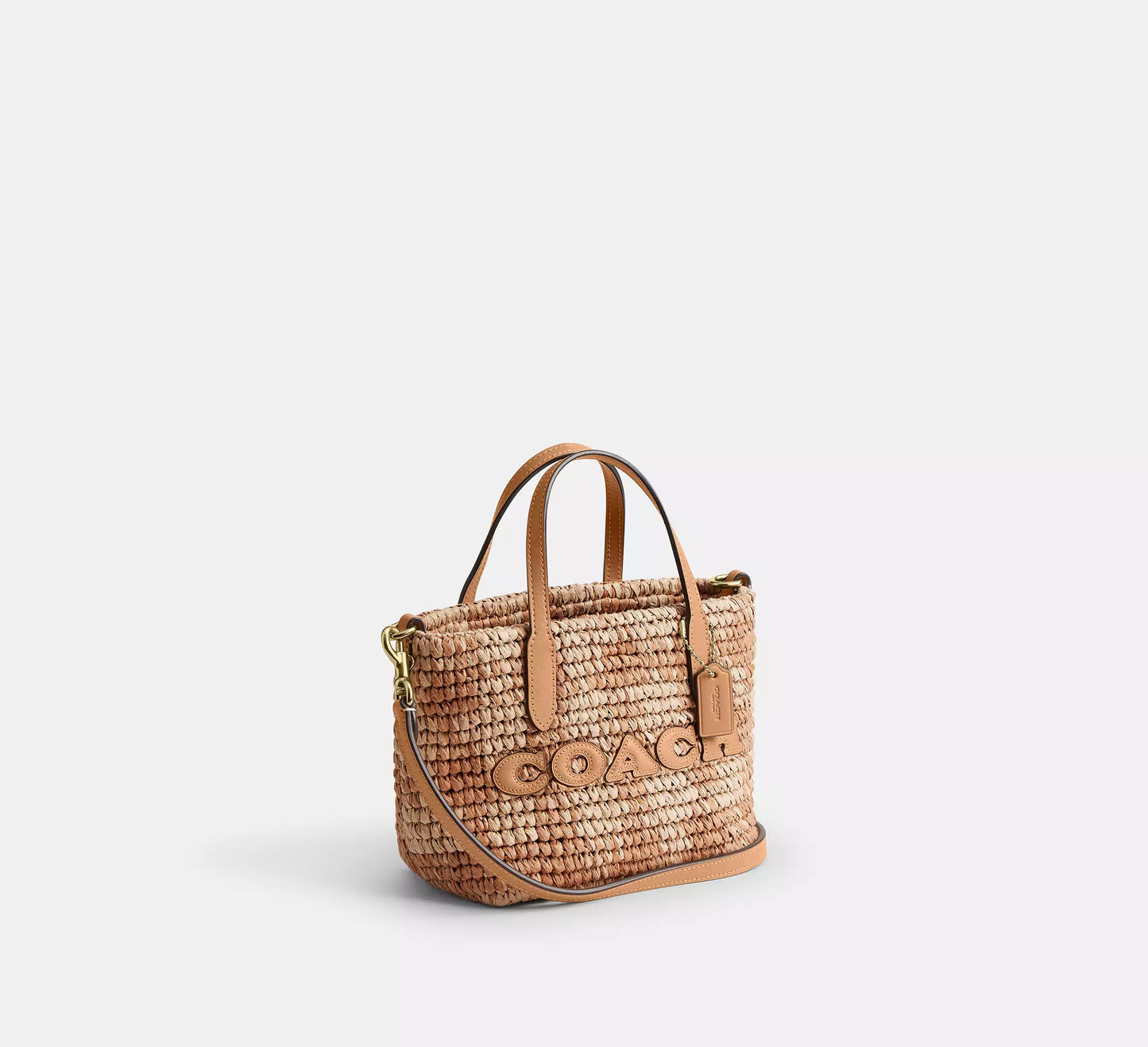 City Mini Tote Bag With Gingham Print Coach