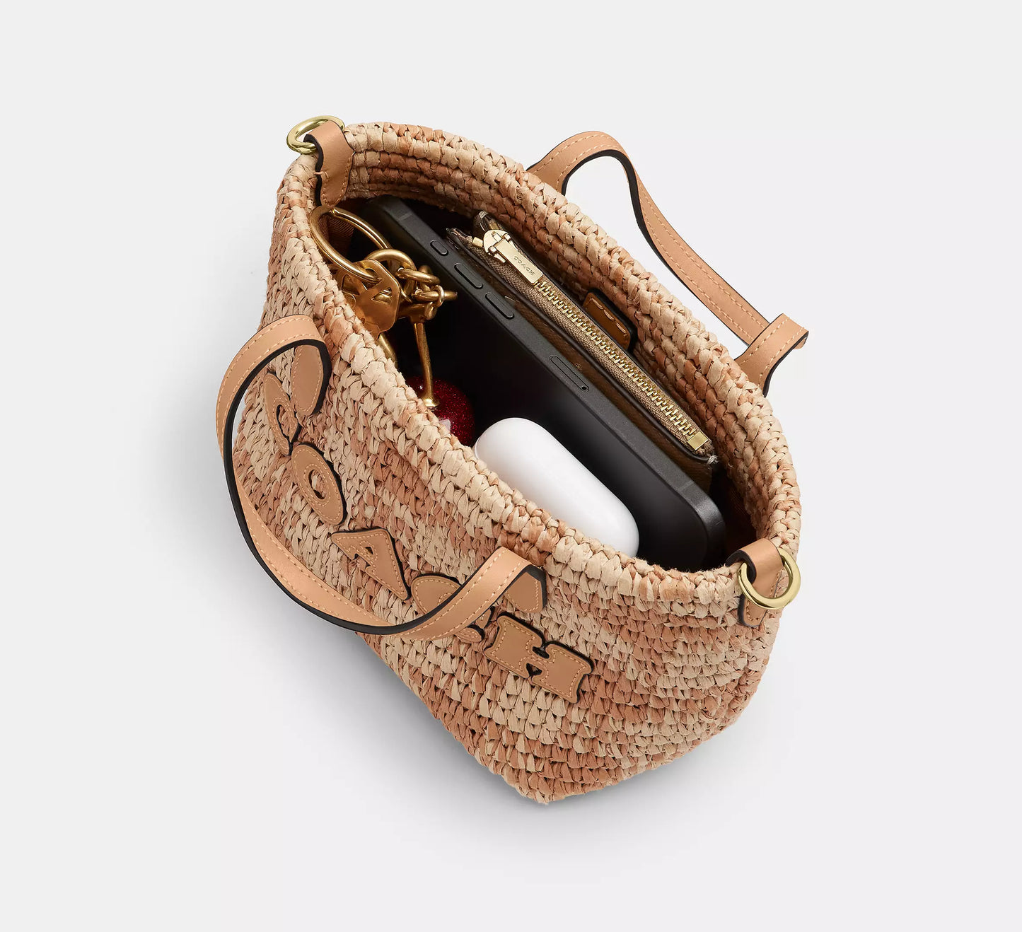 City Mini Tote Bag With Gingham Print Coach