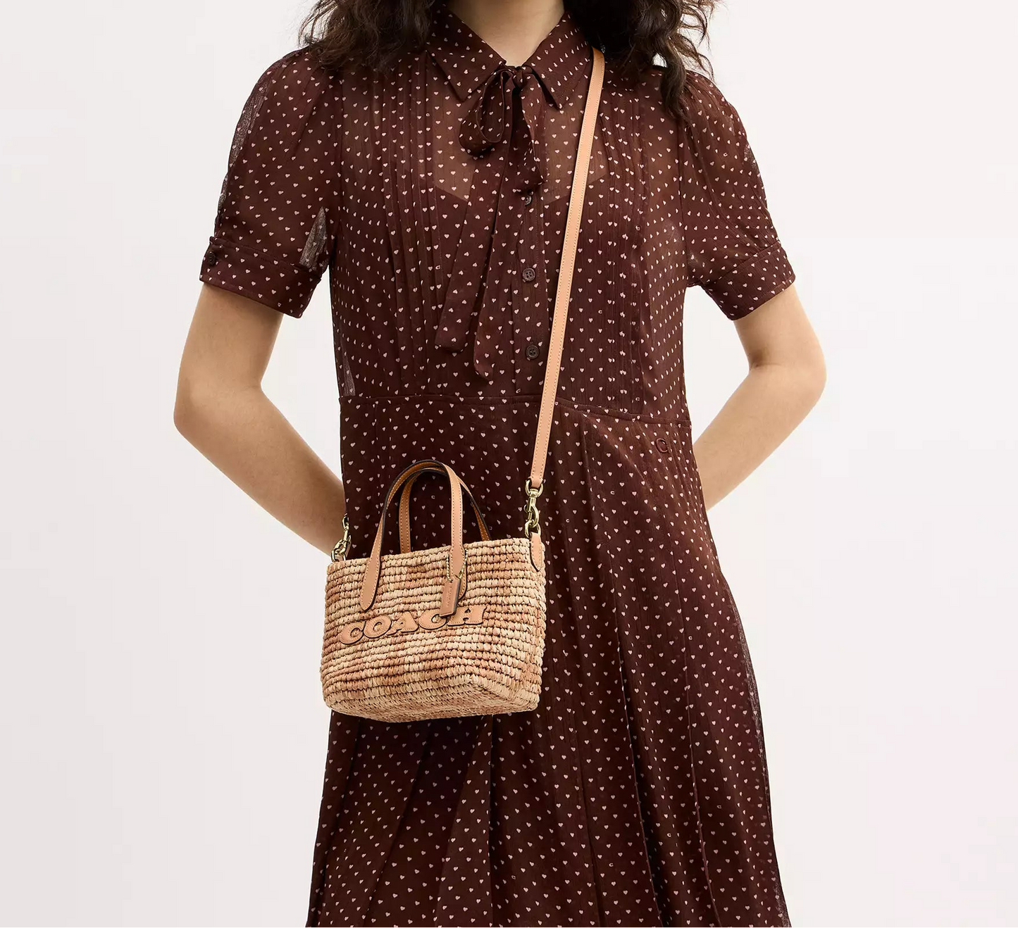City Mini Tote Bag With Gingham Print Coach