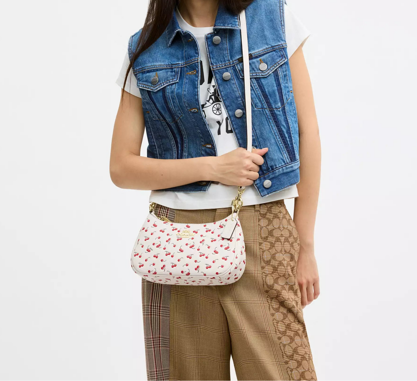 Teri Shoulder Bag With Cherry Print Coach