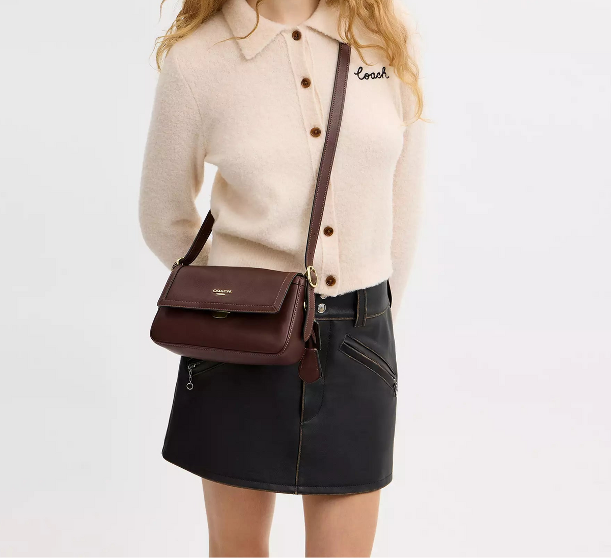 Etta Small Flap Shoulder Bag Maple Coach