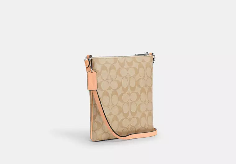 Mini Rowan File Bag In Signature Canvas Faded Blush Coach