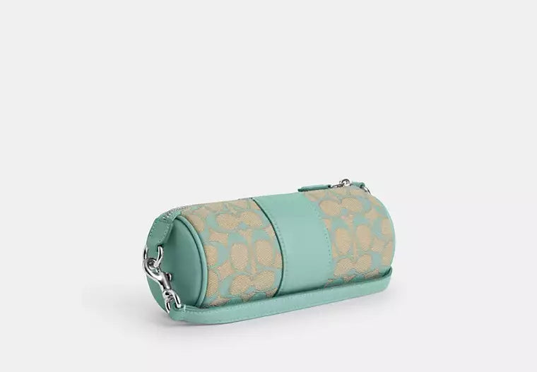 Nolita Barrel Bag In Signature Jacquard Faded Blue Coach