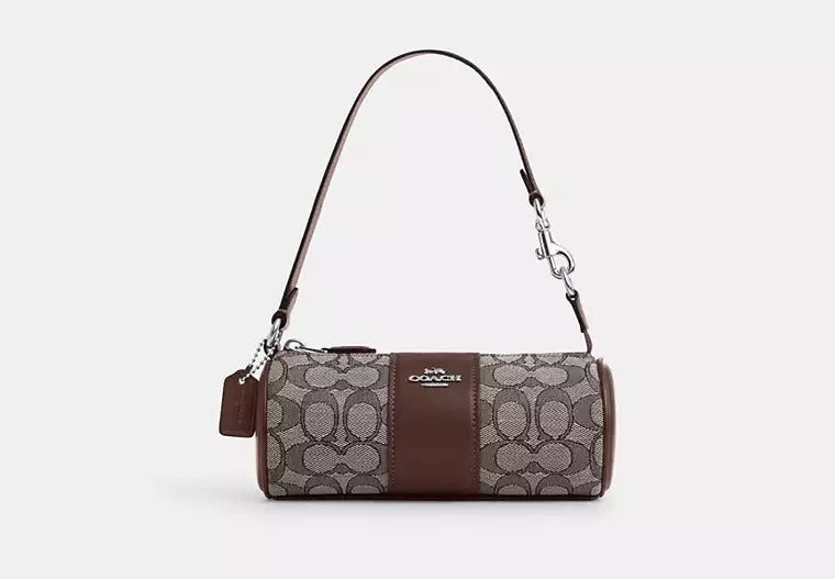 Nolita Barrel Bag In Signature Jacquard Oak Coach