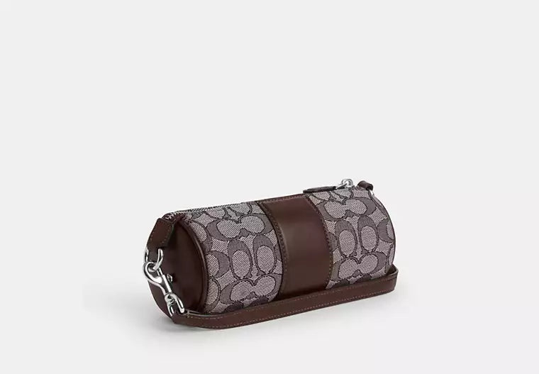 Nolita Barrel Bag In Signature Jacquard Oak Coach