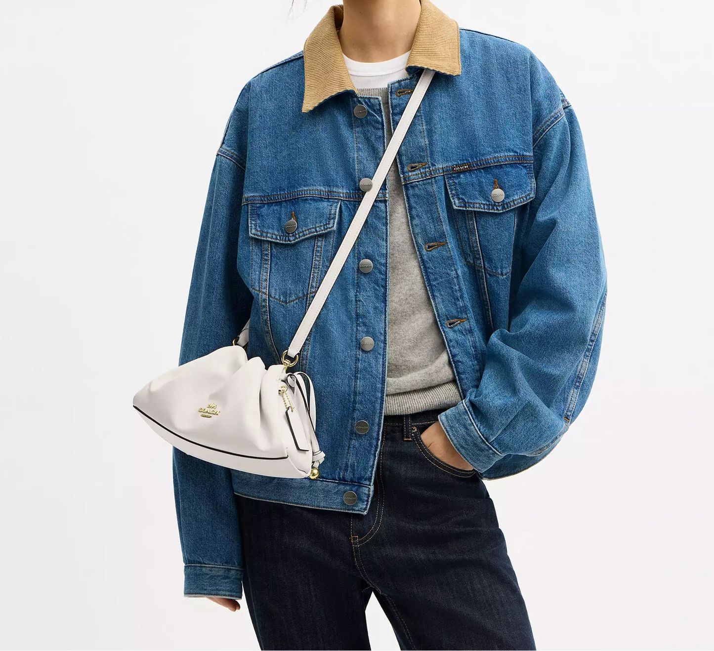 Faye Shoulder Bag Chalk Coach