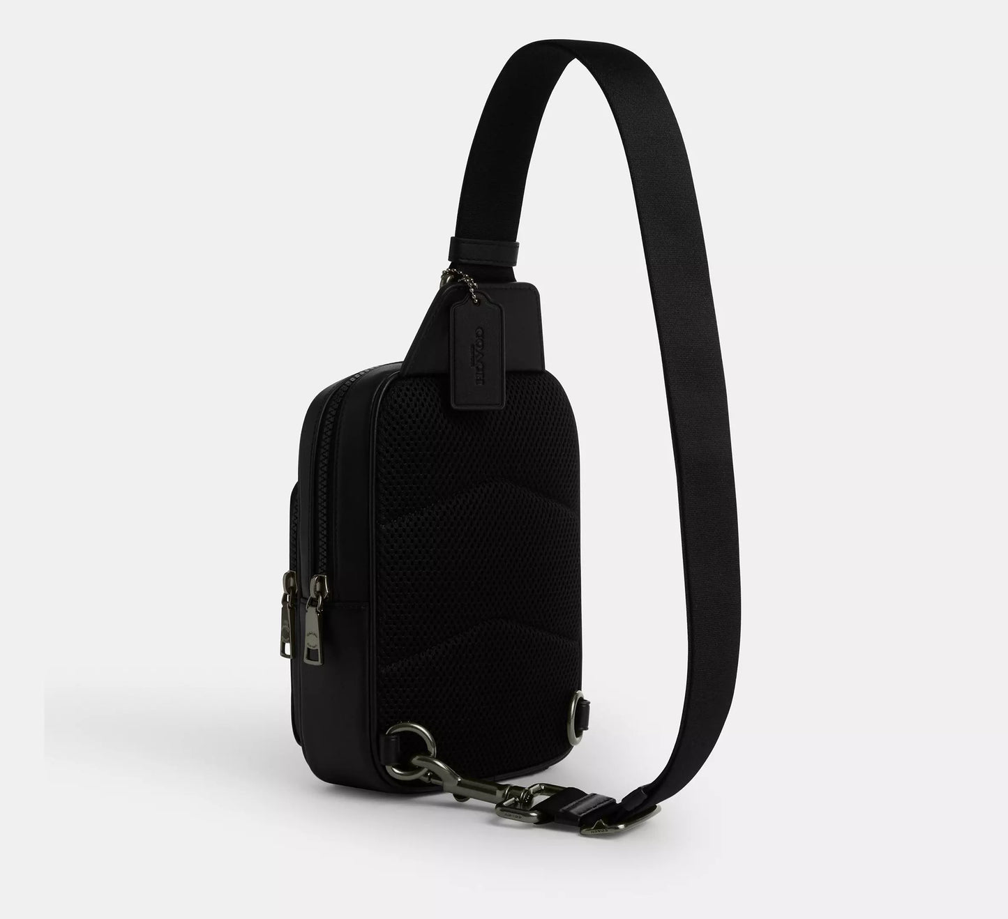 Racer Sling Pack In Signature Canvas Bag Charcoal Black Coach