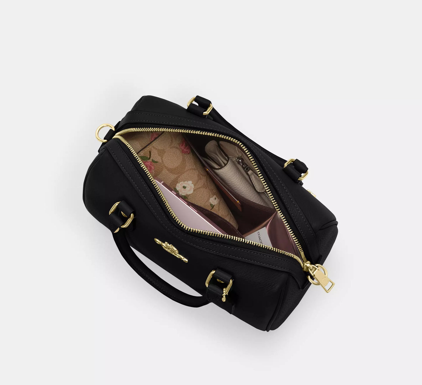 Rowan Satchel Bag Black Coach