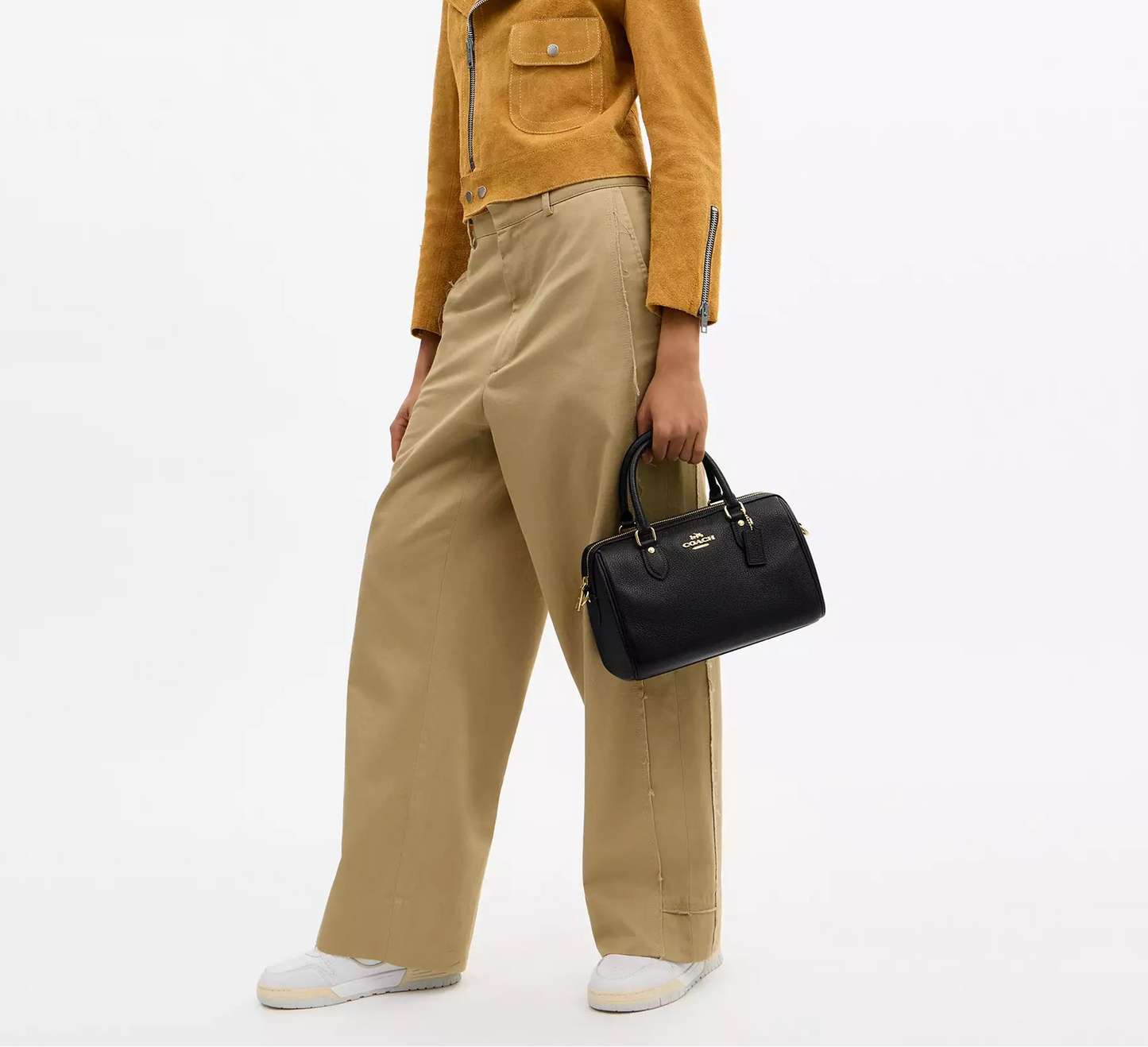 Rowan Satchel Bag Black Coach