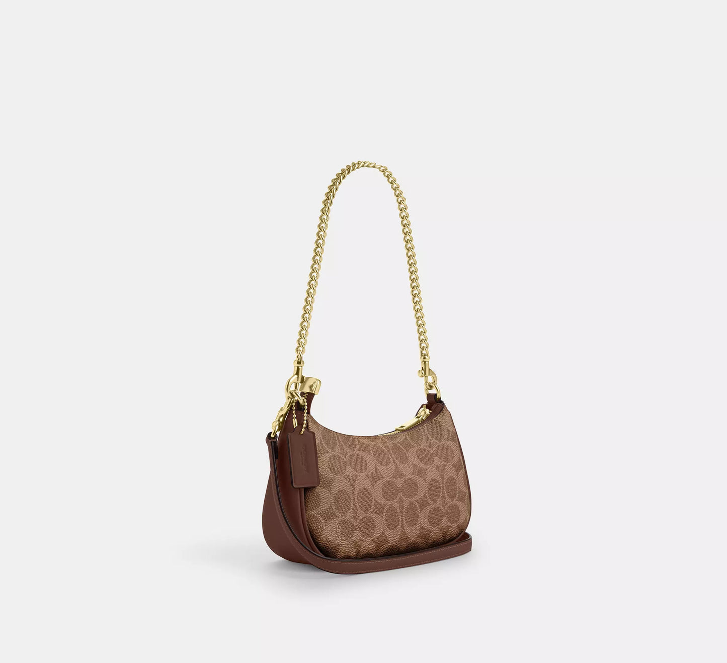 Teri Mini Crossbody Bag In Signature Canvas Tan Brown Coach