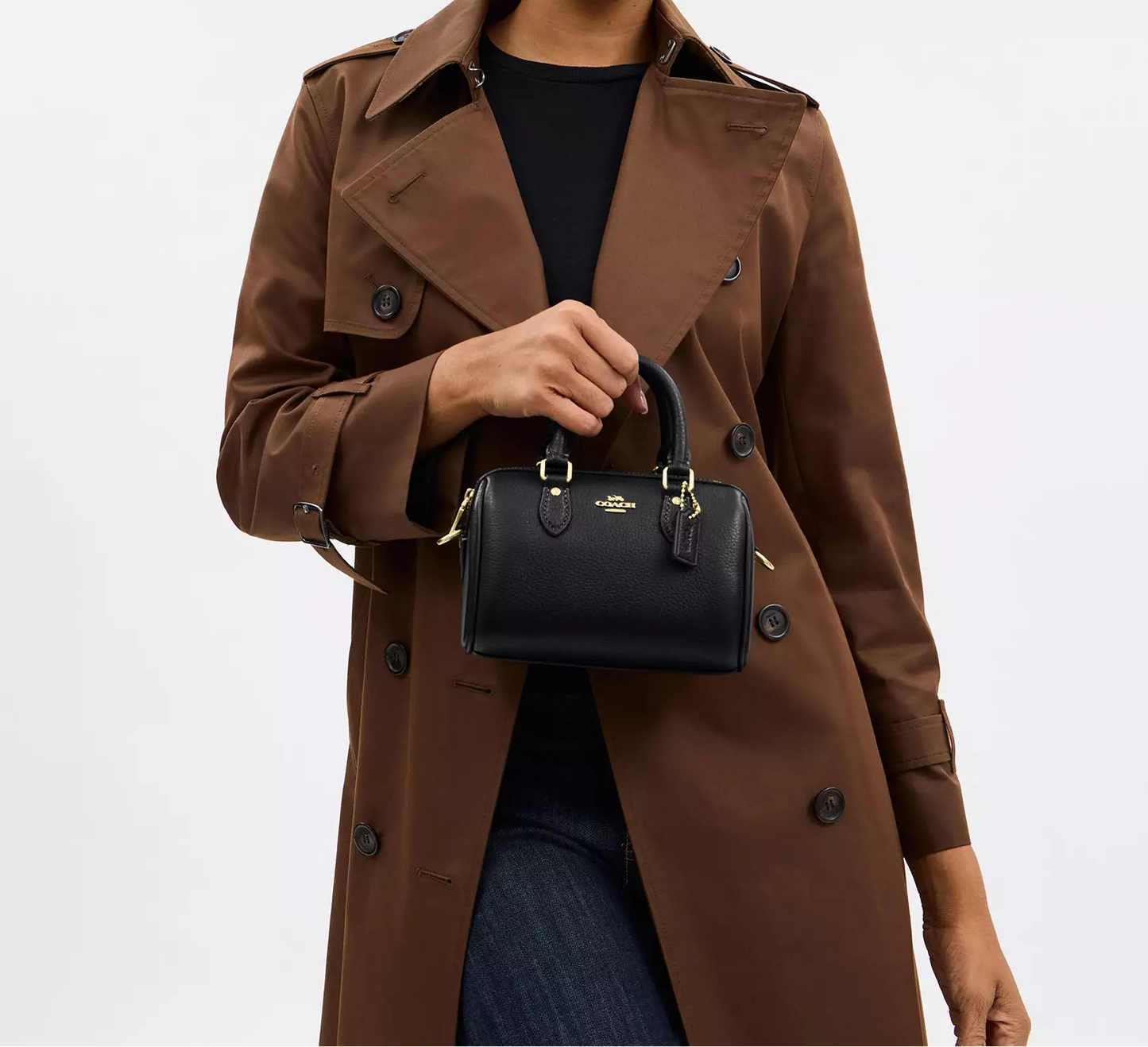 Mini Rowan Crossbody Bag Black Coach