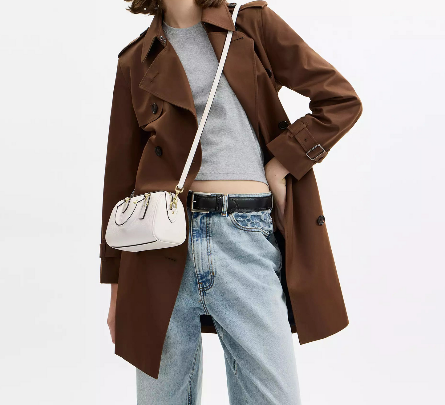 Mini Rowan Crossbody Bag Chalk Coach